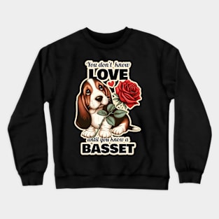 Basset hound Valentine's day Crewneck Sweatshirt